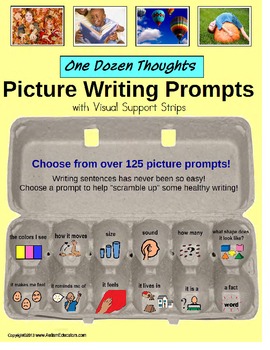 Preview of Picture Writing Prompts with Visual Support Strips for Writers of All Ages