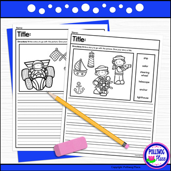 picture writing prompts with vocabulary by polliwog place tpt