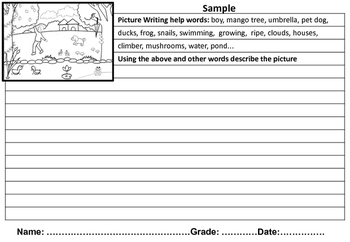 Picture Writing Worksheets Grades 2 to 5 by Swati Sharma | TpT