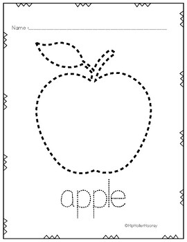 Picture and Word Tracing (food) by HipHollerHooray | TPT