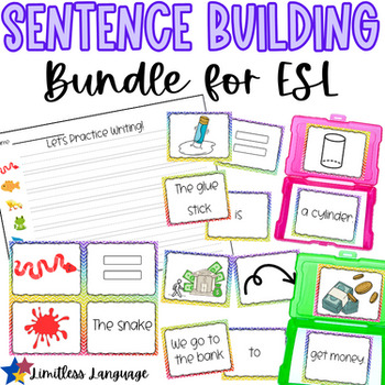 Preview of Picture-based Sentence Building Bundle for ESL Newcomers, GROWING