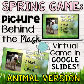 Preview of Picture behind Mask: Digital Classroom Game for Kids Fun Friday Brain Breaks