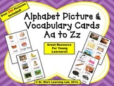 Alphabet Picture & Vocabulary Cards (Letters Aa to Zz)