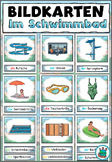 Picture cards / word cards "Im Schwimmbad" - summer | Deut