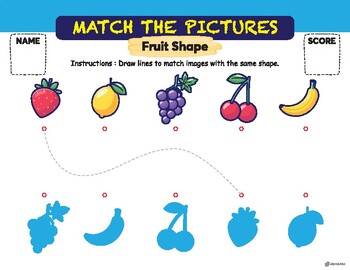 Preview of Picture matching game : 6 types of shapes, part 1
