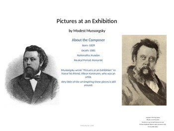 Preview of Music Unit: Pictures at an Exhibition Mussorgsky Unit