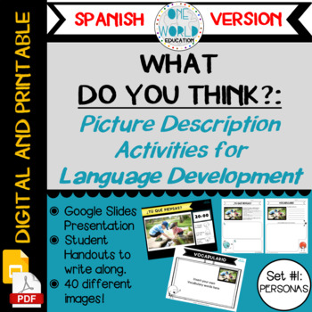Preview of Pictures for Language Development (Set #1: People) SPANISH VERSION