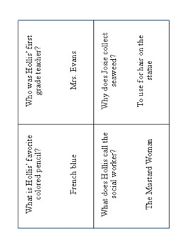 Preview of Pictures of Hollis Woods (FLASH CARDS--KAGAN Inside/Outside Circles)