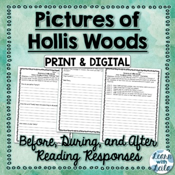 Preview of Pictures of Hollis Woods Reading Responses | Distance Learning Google Classroom