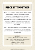 Piece It Together - Piano Game Music Theory Worksheet Game