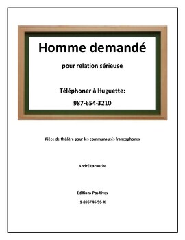 Preview of Pièce de théâtre: Homme demandé