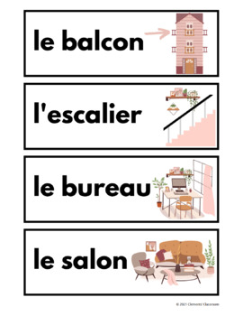 Les pieces de la maison-rooms in the house-fr-French worksheet