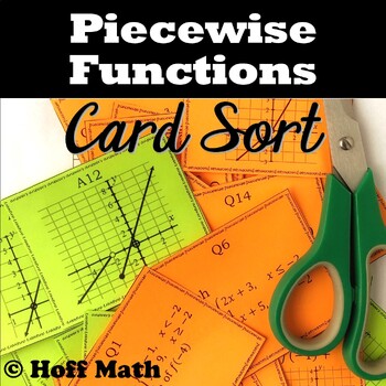 Preview of Piecewise Functions CARD SORT