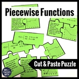 Piecewise Functions Cut-Out Puzzle