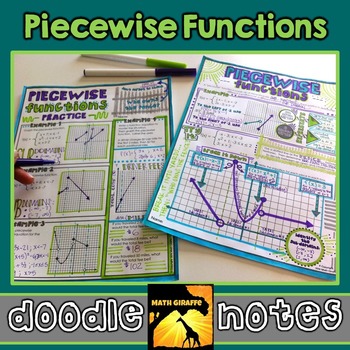 Preview of Piecewise Functions Doodle Notes