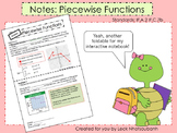 Piecewise Functions Foldable for Interactive Notebooks