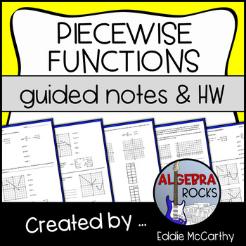 Preview of Piecewise Functions Guided Notes and Homework