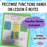 Piecewise Functions Hands On Lesson & Notes - Cut & Paste 