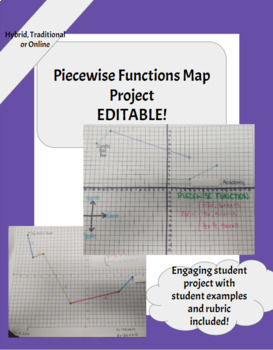 Preview of Piecewise Functions Map Project | Algebra 2, PreCalc, Hybrid, Traditional