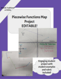 Piecewise Functions Map Project | Algebra 2, PreCalc, Hybr