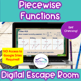 Piecewise Functions: Solve & Graph - Digital Escape Room