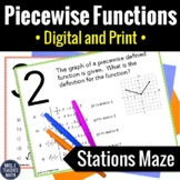 Piecewise Functions Activity | Digital and Print