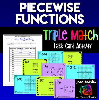 Preview of Piecewise Functions Triple Match