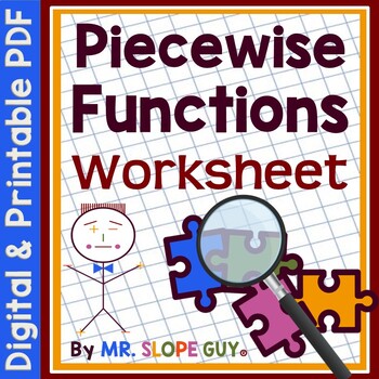 Preview of Piecewise Functions Worksheet