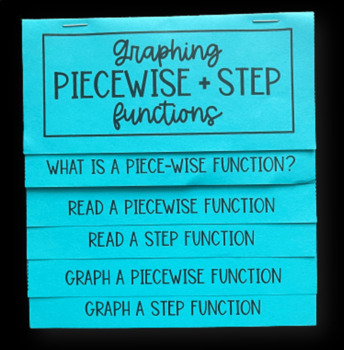 Preview of Piecewise and Step Functions Editable Foldable Notes