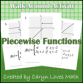 Preview of Graphing Piecewise-defined Functions~Walk-Around Activity~Matching~
