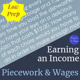 Piecework and Wages Class Notes and Activities (Earning an