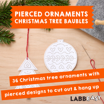 Preview of Pierced Ornaments - Christmas Tree Baubles