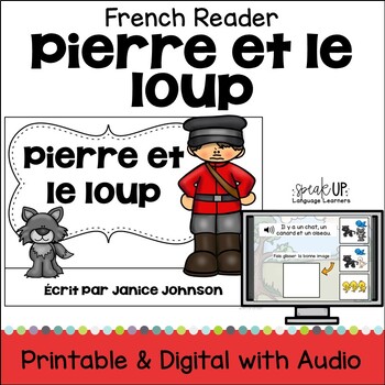 Preview of Pierre et le Loup French Fairy Tale Emergent Reader Beginning Mini Book
