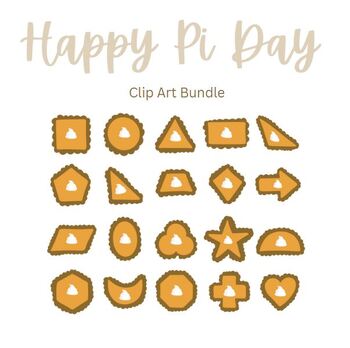 Preview of Pies | Pi Day & Thanksgiving Pumpkin Pie | 2D Shapes Clip Art