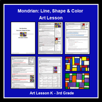Piet Mondrian Art Lesson with Assessment by Art Kids | TpT
