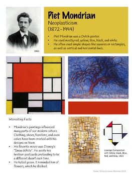 Preview of Piet Mondrian Artist Poster