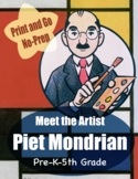 Piet Mondrian Printable | Meet the Artist Worksheet | Hist