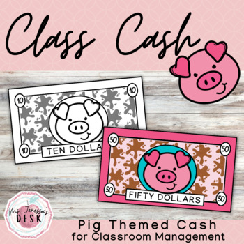 Preview of Pig Class Cash: Themed Money for Classroom Economy