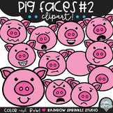 Pig Faces 2 Clipart