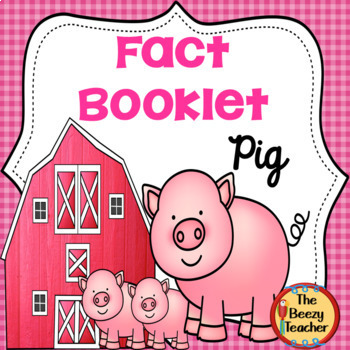 Preview of Pig Fact Booklet | Nonfiction | Comprehension | Craft