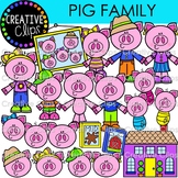 Pig Family Clipart {Pig Clipart}