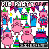 Pig Party Clip Art: Birthday Party