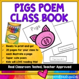 Pig Poem Class Book : Everyone illustrates a page . Super 