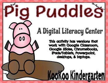 Preview of Pig Puddles (Syllables)-Google Classroom & Distance Learning
