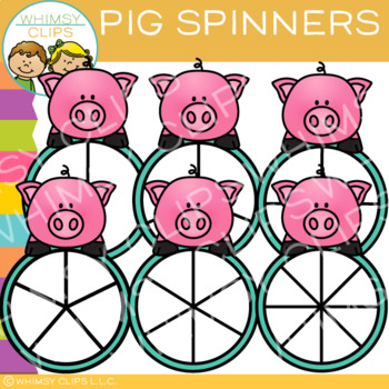 Preview of Pig Spinners Clip Art