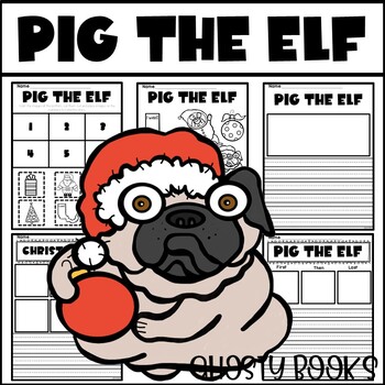 Preview of Pig The Elf Christmas Response Coloring Sequencing Activity