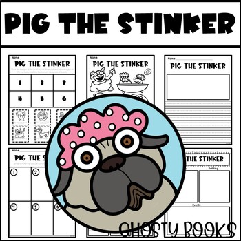 Preview of Pig The Stinker Writing Response Coloring Sequencing Activity