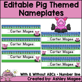 Pig Themed Nameplate/Deskplate/Nametags