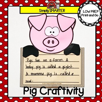 Preview of Pig Writing Cut and Paste Craftivity