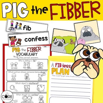 Preview of Pig the Fibber Read Aloud - Honesty Reading Comprehension Activities
